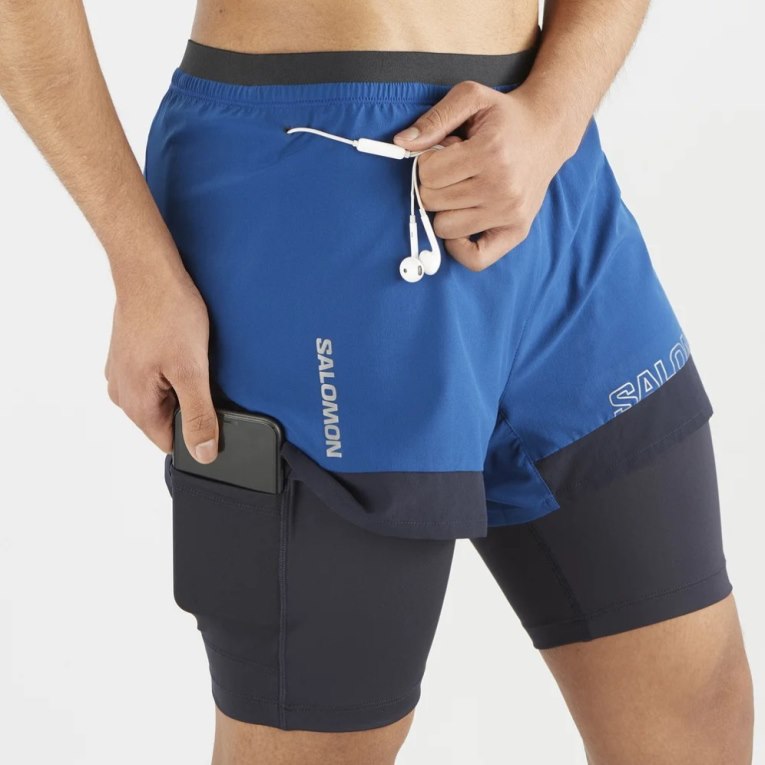 Bermudas Salomon Cross 2in1 Hombre Azules | MX QORB510